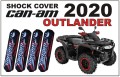 Osłony amortyzatorów Can-am Outlander czarno czerwone amortyzatory Fox
