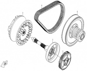  2. Dzwon sprzęgła cfmoto 500 X5, 0180-053000, CF188-053000