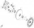 1. Przeciwtalerz wariatora cfmoto 500 X5, 0180-051300-0003, CF188-051300-0003
