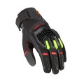 Rękawice skórzane Gravel Black/Red/Fluo Yellow Seca  