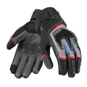Rękawice skórzane Gravel Grey/Blue/Red  Seca   