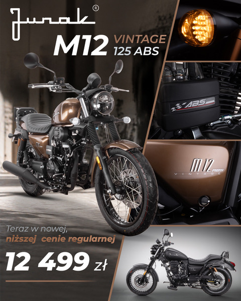 Motocykl Junak M12 Vintage ABS – Klasyczny Motocykl z Nowoczesnym Charakterem
