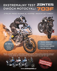  Motocykl Zontes 703 F z kuframi 