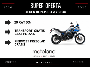 Motocykl Zontes 703 F z kuframi 21 rocznik 2025 plus bonus do wybrania 