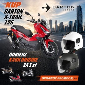 Skuter Barton X-Trail 125 ABS z kamerą – innowacyjny skuter-kask gratis 